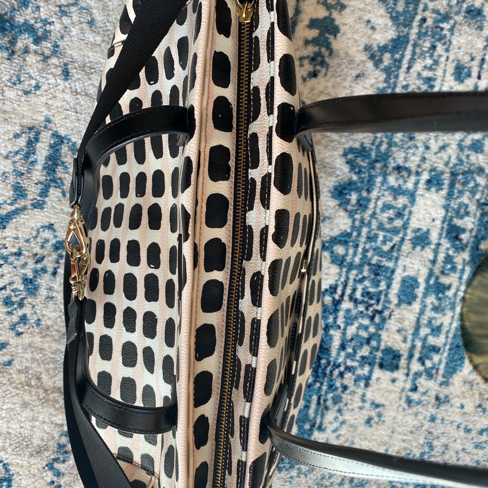 kate spade ♠️ new york Kaylie Diaper Bag Pink Black White - Picture 7 of 15